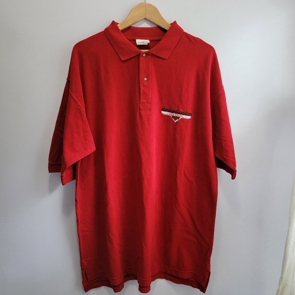 Harley Davidson Cafe Collared Polo Shirt Size L - Picture 1 of 4